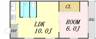 ハイツ濱2号館【1階】の間取り