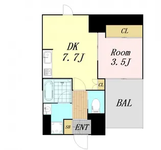 ライブガーデン新大阪【7階】の間取り