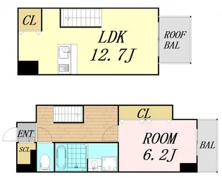 オアシス梅田【10階】の間取り