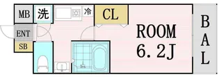 ジュネーゼ梅田北プラウディア【2階】の間取り