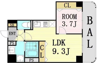 ランドマークシティ梅田東【4階】の間取り