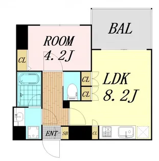 ファーストフィオーレ阿波座アクア【6階】の間取り