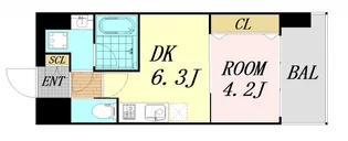 1DKの間取り画像