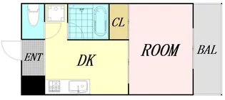 エバービューハイツ【6階】の間取り