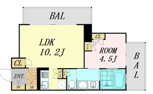 パークアクシス梅田【2階】の間取り