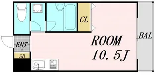 エバービューハイツ【10階】の間取り