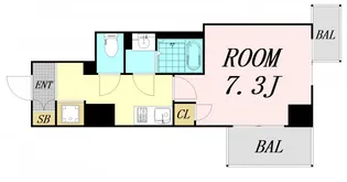 エスカーサ大阪WEST九条駅前【9階】の間取り