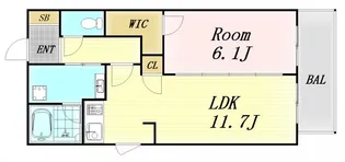 ブリリアント同心【4階】の間取り