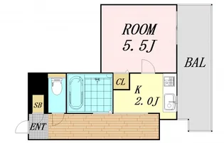 ライラック都島本通【4階】の間取り