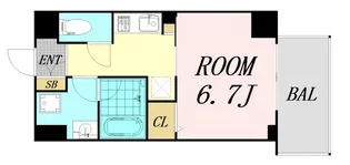 レジリエント江坂穂波町【7階】の間取り