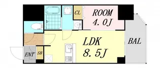 プレサンス北浜オリジン【12階】の間取り