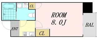 ドゥエリング天満【8階】の間取り