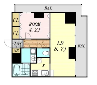 ノルデンタワー新大阪アネックス 【10階】の間取り
