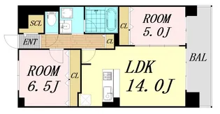 ショウエイ靭【10階】の間取り