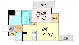 ユーズ7番館【2階】の間取り