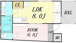 ラチチュード天七【3階】の間取り