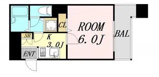 U-ro新大阪【8階】の間取り