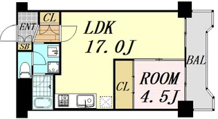 おおきに大阪天満サニーアパートメント【6階】の間取り