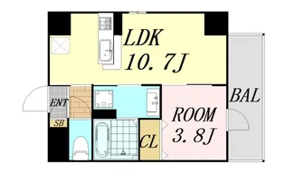 アヴニール東三国【6階】の間取り