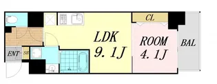 S-RESIDENCE江坂Eminence【10階】の間取り