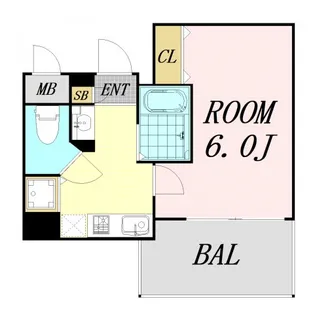 プレサンス天満ステーションフロント【6階】の間取り
