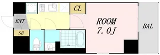 CITY LUX NAMBA SOUTH【11階】の間取り
