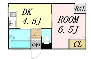サンライズハイツ2号館【5階】の間取り