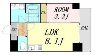 GRAND STEADY新梅田【4階】の間取り