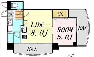 アルプス西梅田【2階】の間取り