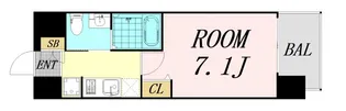 エグゼ天神橋【7階】の間取り