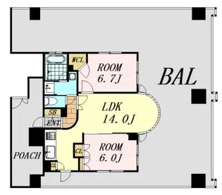 コンソラーレ同心【7階】の間取り