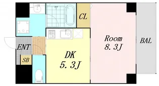 カルムクレール258【9階】の間取り
