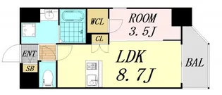 サムティ京橋Clear【11階】の間取り