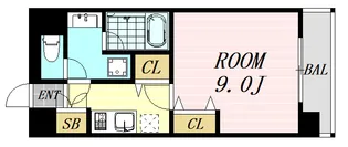 アスール江坂【13階】の間取り