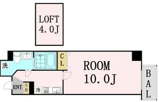 セレブコート梅田【8階】の間取り