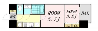 S-RESIDENCE日本橋Qualier【6階】の間取り