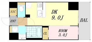エステムコート堺筋本町【14階】の間取り