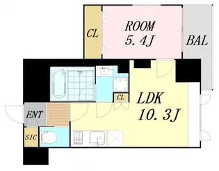 プレジオ難波ASIAN【15階】の間取り