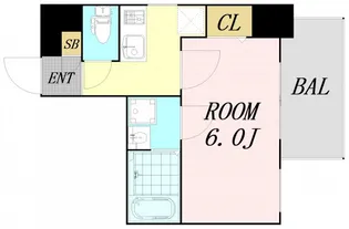 エスリード阿波座プライムコート【11階】の間取り