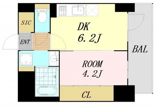 エステムコート大阪福島Ⅱレイヤー【8階】の間取り