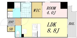 シーズンフラッツ大手前【2階】の間取り
