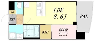 セレニテ中崎町リアン【6階】の間取り