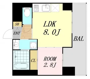 アドバンス江坂ラシュレ【3階】の間取り