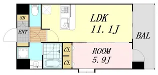 スプランディッド梅田北【8階】の間取り