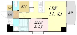 マリンズ弁天町【3階】の間取り