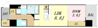 大阪府大阪市北区同心2丁目【マンション】の間取り