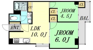 ハイツ西野【2階】の間取り