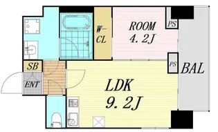ノルデンタワー南森町プレミアム【5階】の間取り