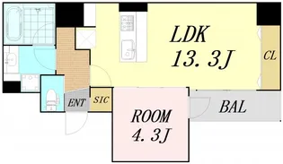 BRAVE常盤町Ⅱ【8階】の間取り