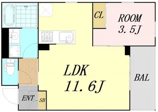 Amour Ville 江坂【1階】の間取り